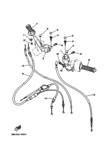 TZR250 ｽﾃｱﾘﾝｸﾞﾊﾝﾄﾞﾙ. ｹｰﾌﾞﾙ