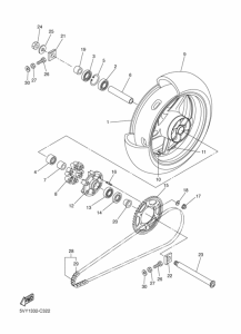 YZF-R1 Rear wheel complete assy