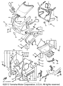 FZR400SWC Передний обтекатель