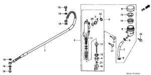 CR125R Задний тормозной цилиндр