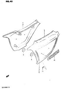 GS1100 Обтекатель задний