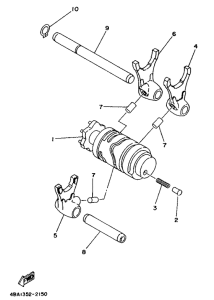 TZR80RR Leva de cambio. herq