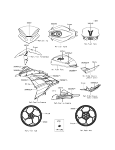 EX250 (ABS) デカール(グリーン)(MFF)