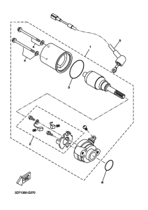 WR125R Стартерный мотор
