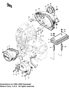 KZ400 Крышки двигателя