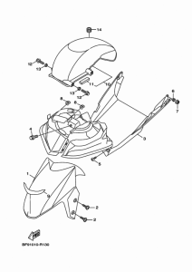 XC125SR フロントフエンダ