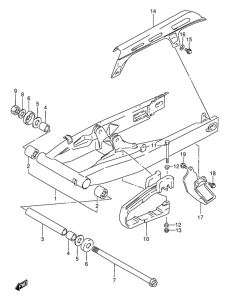 DR650 Маятник задний