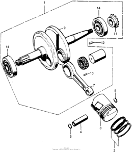 Z50A Коленчатый вал и поршни