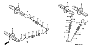 VF750C Распред вал / клапана
