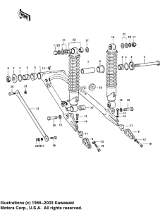 KZ1000 Swing arm / shock absorbers