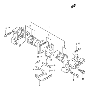 GSX400 Задний суппорт