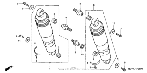 VTX1800R2 Задние амортизаторы
