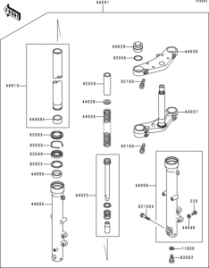 ZR750 Front fork(zr750c-026126-038583)