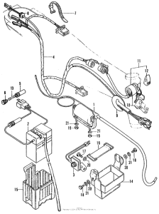 CT70 Wire harness + battery