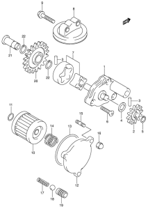 DR-Z400 Маслонасос