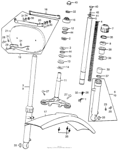MR50 Front fender + front shock absorber