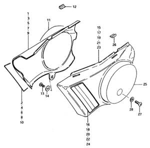 TS50 Обтекатель задний