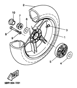 YQ50 Переднее колесо