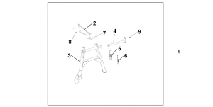 CB900F Stand main assy