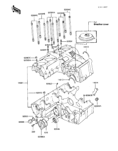 KZ550 Картер двигателя