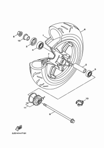YW125 Переднее колесо