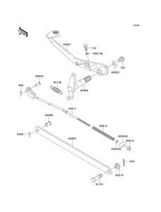 BJ250 Педаль тормоза
