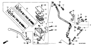 VTX1300S Передний главный тормозной цилиндр