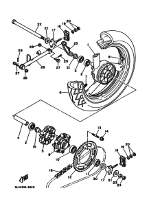  Втулка заднего колеса
