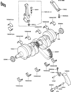 ZX600 Коленвал