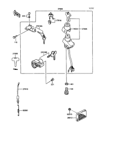ZX400 Замок зажигания