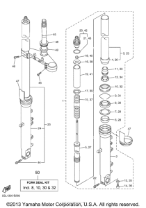 YZF-R6S Передняя вилка