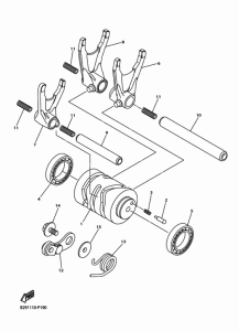WR250F Shift cam & fork