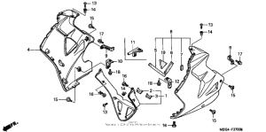 VFR800 Нижний обтекатель