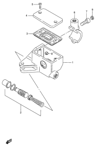VS600 Передний тормозной цилиндр