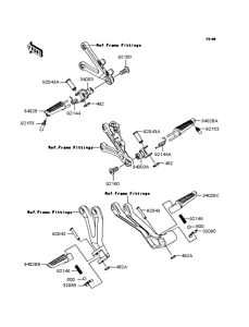 ZX600 Подножки