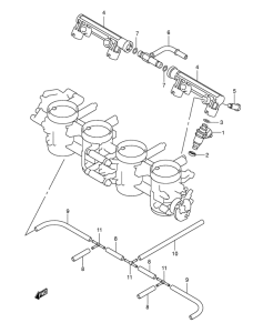 GSX-R1000 Throttle body hose / joint