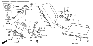 CBF125M Handle pipe / top bridge