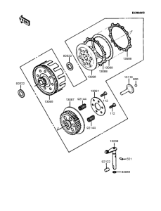 KMX80 Сцепление