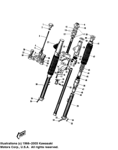 W2 Вилка передней оси