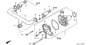 GL1500CD Водяная помпа