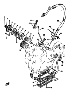 XT500 Oil pump. oil cleaner