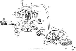 CL360 Cylinder head cover + points + advancer