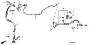FES150 Шланги и трубки заднего тормоза