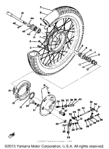 XS400_2F - 1979 Переднее колесо