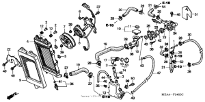 VTX1300S Радиатор