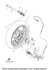 XP500G Переднее колесо