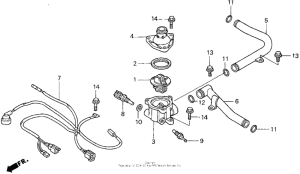 GL1500CF Water pipe + thermostat
