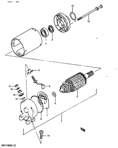 GSX1100 Стартерный мотор