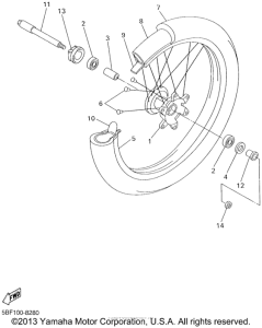 WR426FN Переднее колесо