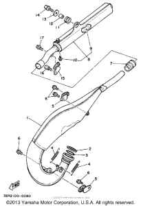 YZ125A Выхлопная система